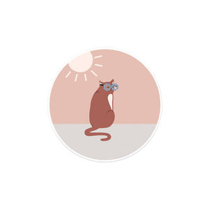 'Fab Cat' Disc Sticker
