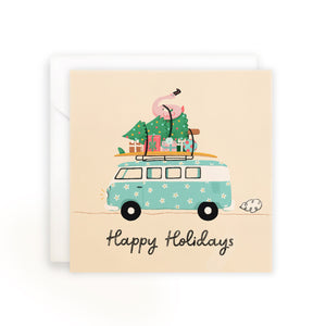 'Happy Holidays' Square Greeting Card