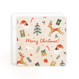 'Merry Christmas SA' Square Greeting Card