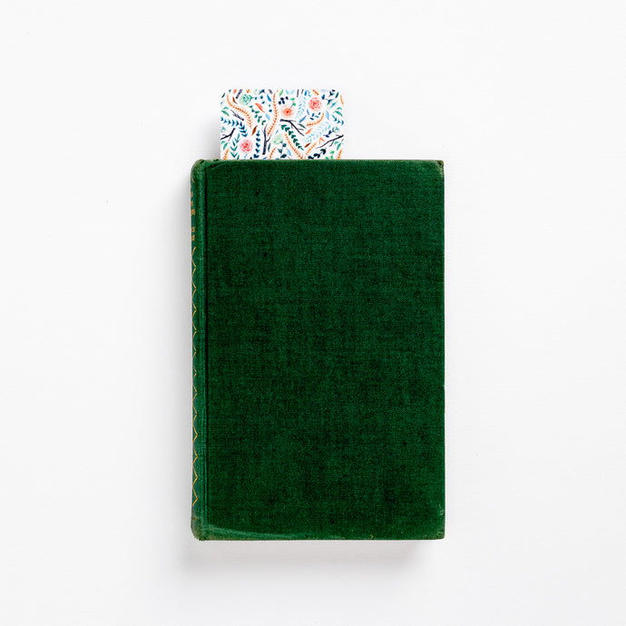 flower floral bookmark book green colourful