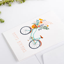 Load image into Gallery viewer, greeting cards happy birthday bicycle wonder meyer illustration detail
