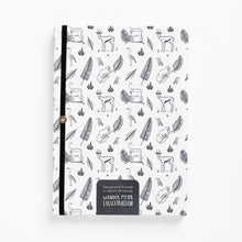 Load image into Gallery viewer, jungle hardcover note book diary monkeys bokkies back