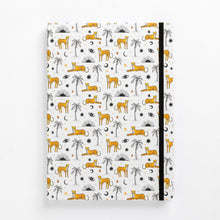 Load image into Gallery viewer, cheetah notebook palms sun eyes moon diary journal no brand