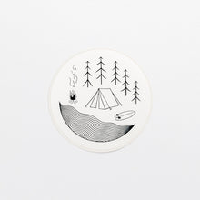 Load image into Gallery viewer, license disk camping wonder meyer illustrations tent forest fire